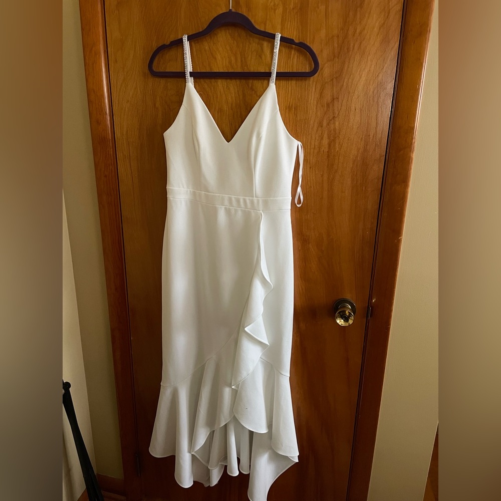 Xscape white dress
